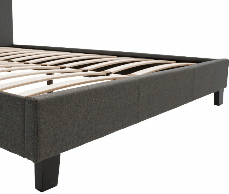 Krevat dopio Nevil, ngjyrë gri e errët, 150x200cm