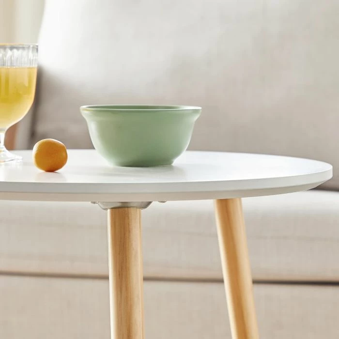 tavolinë kafeje SONGMICS Miza LET07WN, set 2 copë (45×50 cm + 35×35 cm), bardhë/natyrale