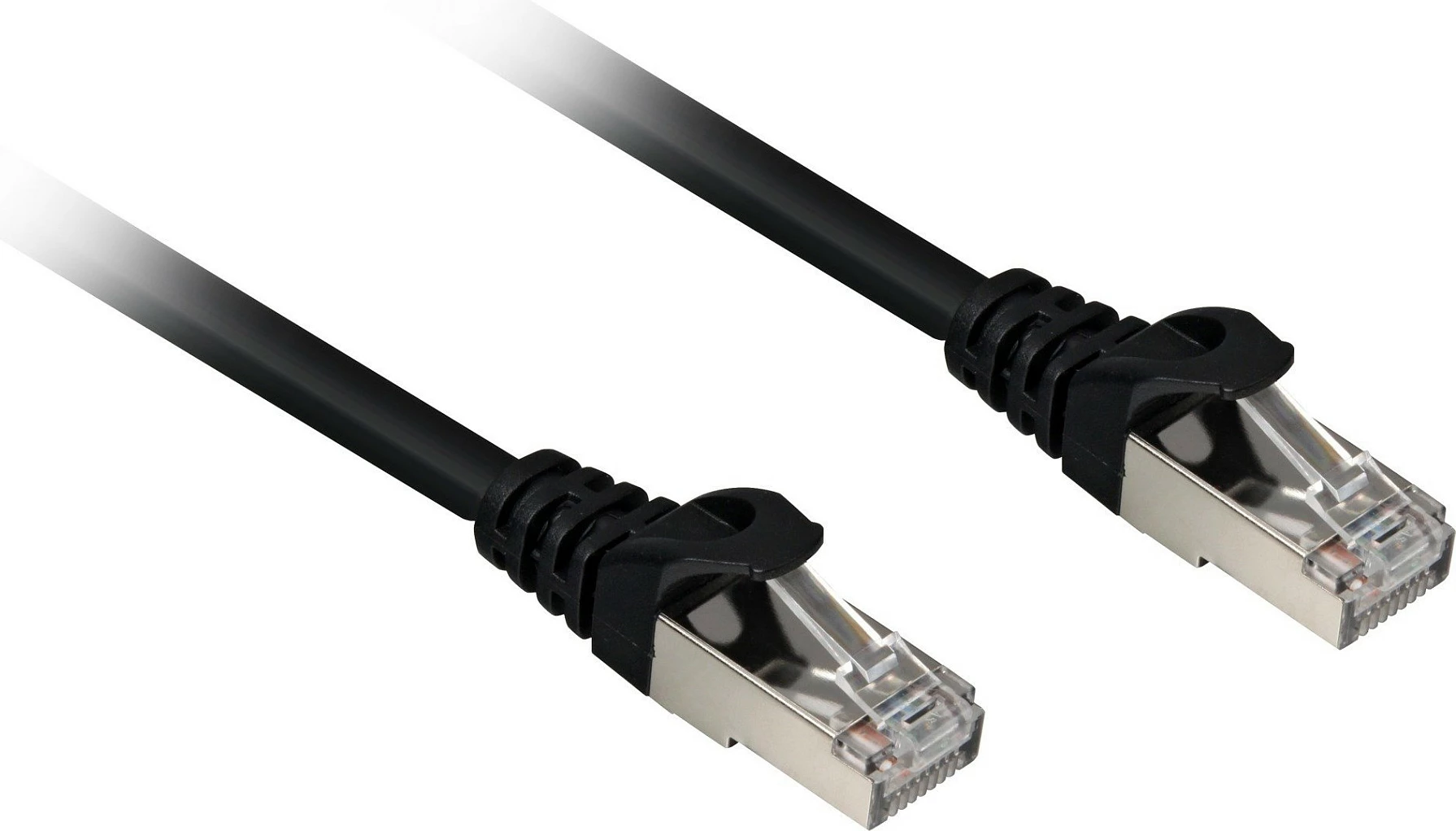 Kabllo rrjeti SHARKOON RJ45 Cat6a S/FTP, 0.5 m, e zezë