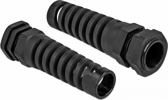 Kabelgland DeLOCK PG21 me lehtësim tërheqjeje, për kabllo 13-18 mm, IP68, i zi