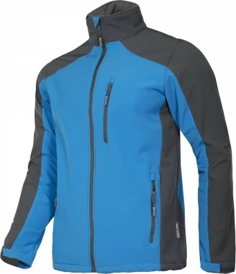 Xhaketë softshell LAHTI PRO L4090101 me kapuç, membranë TPU 8000mm, microfleece, Blu-gri