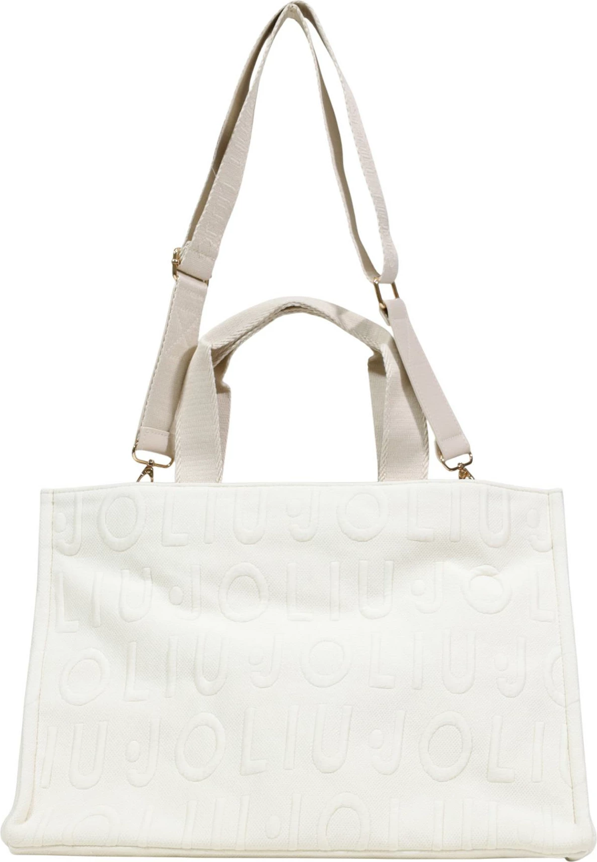 Çantë tote për femra Liu Jo L Tote Logo Bubble 2A6026 T0300, fildishi
