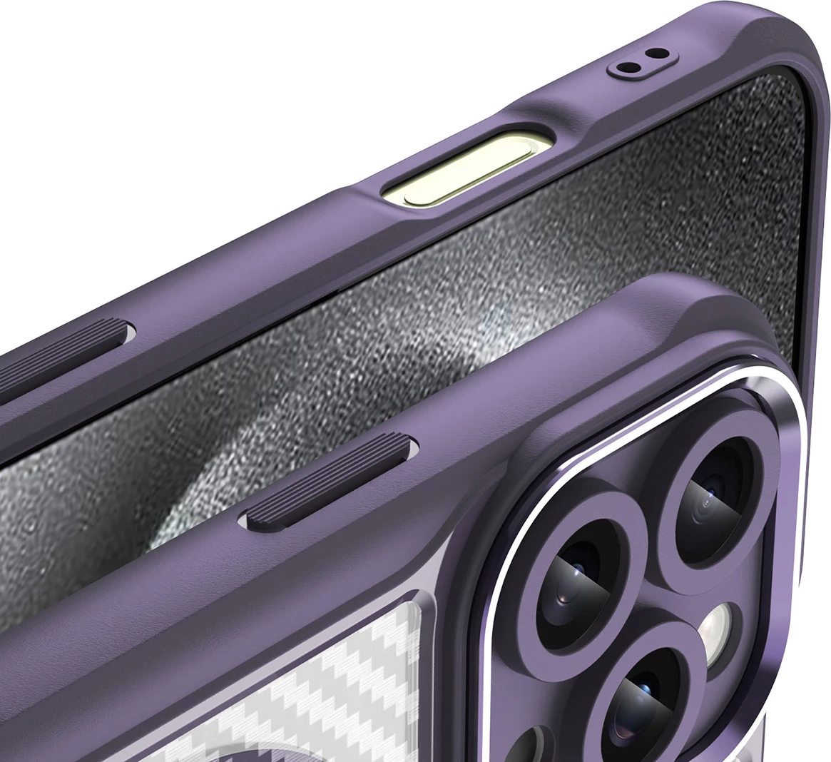 Mbështjellës Hurtel Leading Series MagSafe për iPhone 16 Pro, TPU, Vjollcë