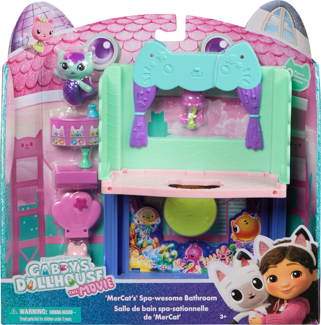 Gabby's Dollhouse - Seti i Lojërave Banjo Spa-wesome i MerCat