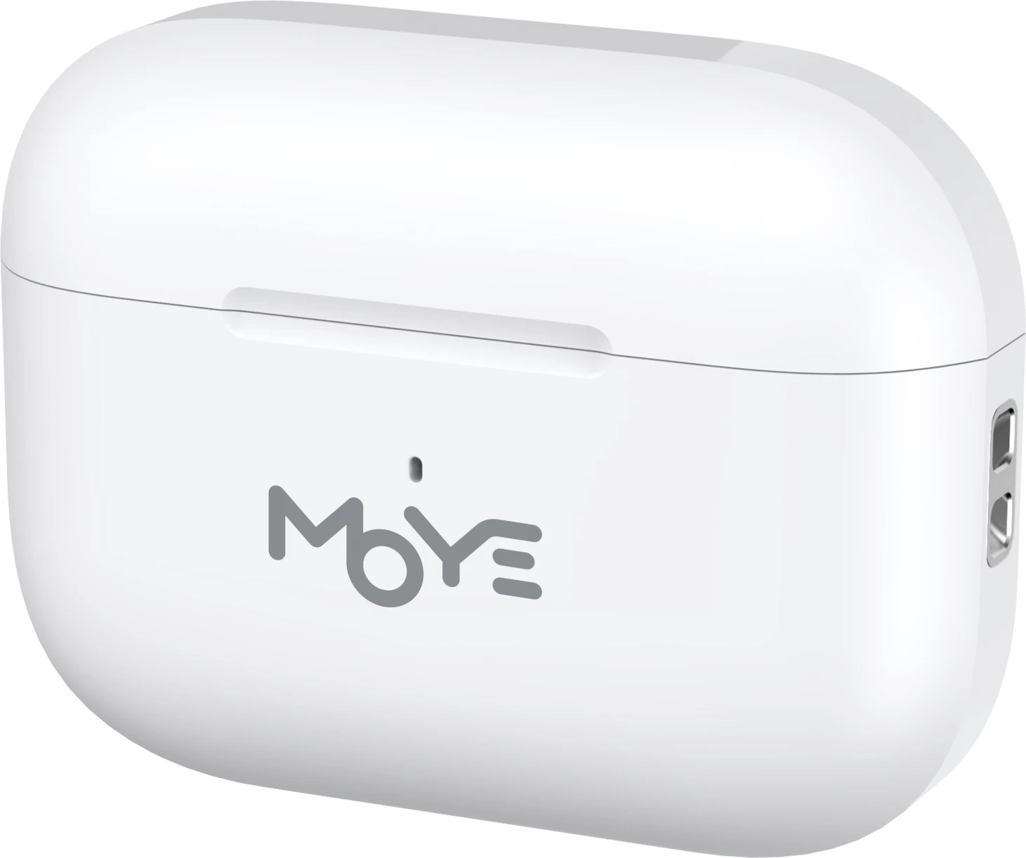 Kufje wireless Moye Aurras 3, ANC, Bluetooth 5.3, karikim wireless, USB-C, të bardha, set me kasë karikimi