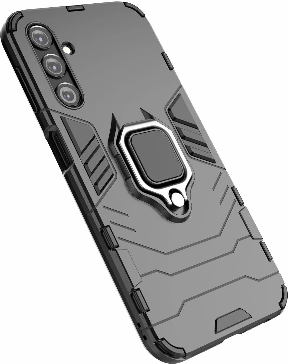 Mbështjellës Hurtel Ring Armor për Samsung Galaxy A24 4G, me unazë, i zi