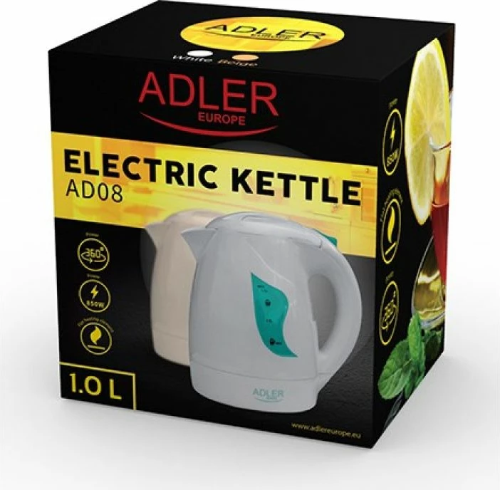 Çajnik elektrik Adler AD 08w, i bardhë
