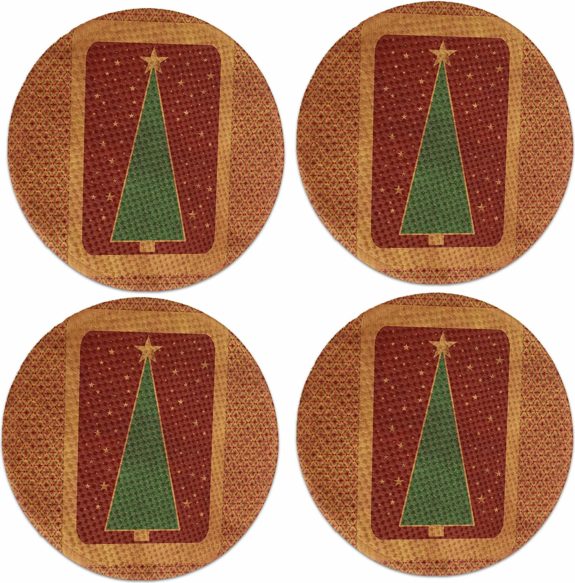 Set nënshtruesish tavoline Hermia Concept, shumëngjyrësh, 4 copë, 37cm