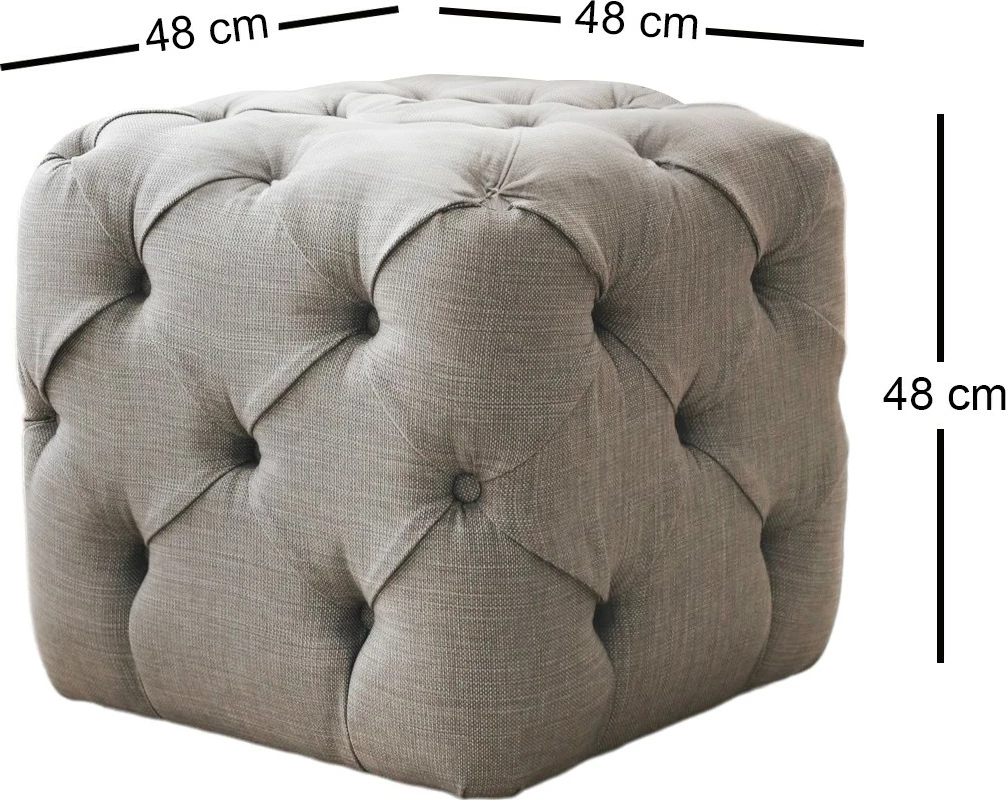 Puf Atelier del Sofa, Kup Chester, ngjyrë gri