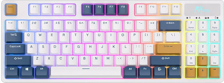 Tastierë mekanike wireless Royal Kludge RK89, Lemon switch, RGB, e bardhë