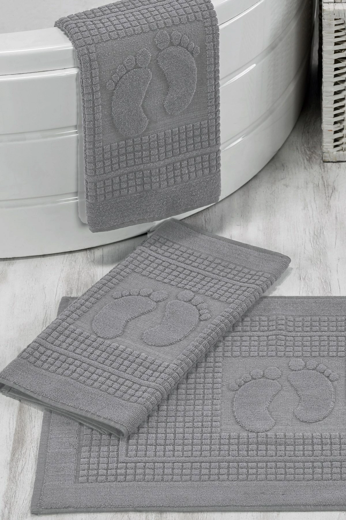 Set tapetash për banjo (3 copë), Mijolnir Orma, ngjyrë gri