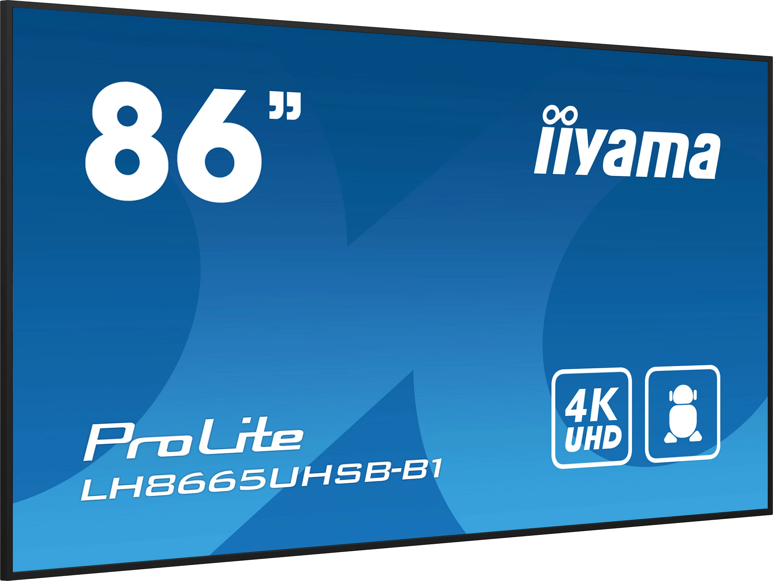 Monitor iiyama LH8665UHSB-B1, Kiosk design, 86", LED, 4K Ultra HD, Wi-Fi, e zezë