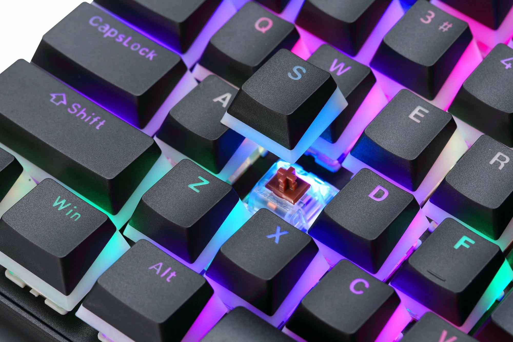 Tastierë mekanike PREYON Brown Blitz Claw PBRBC87B, TKL 80%, Gateron Brown, RGB, USB, US layout, e zezë