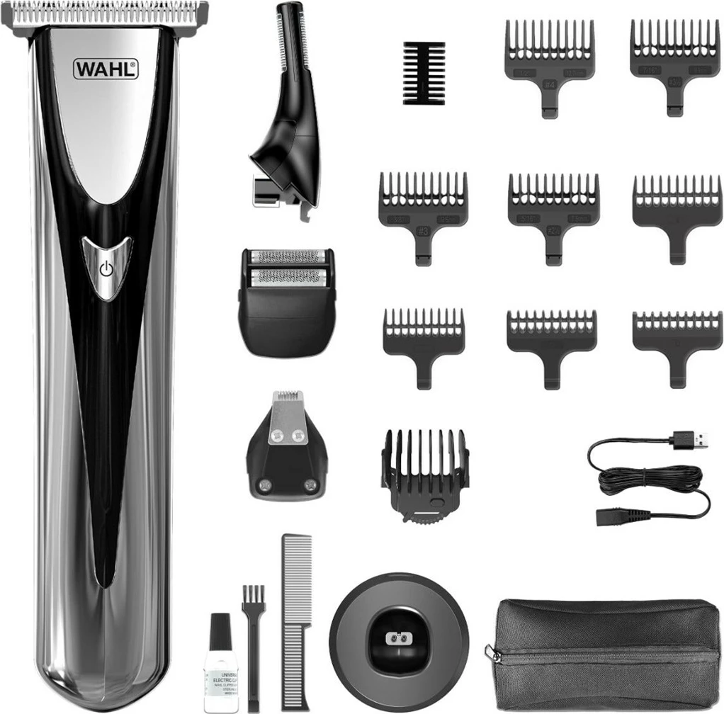 Makinë rroje Wahl Elite Groom, 3028050, me bateri Lithium-Ion, e zezë/argjendtë