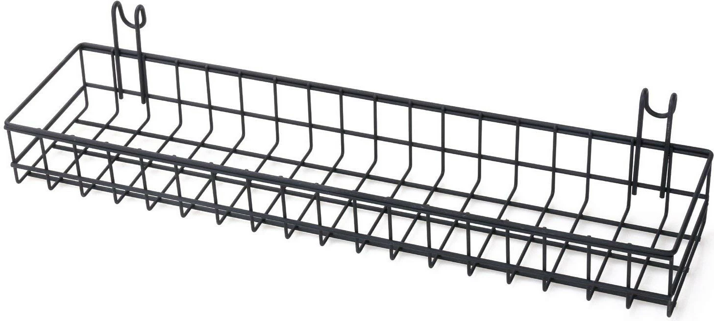 Aksesor dekorativ metalik për mur Wallity, WR011, ngjyrë e zezë, 40x9x11cm