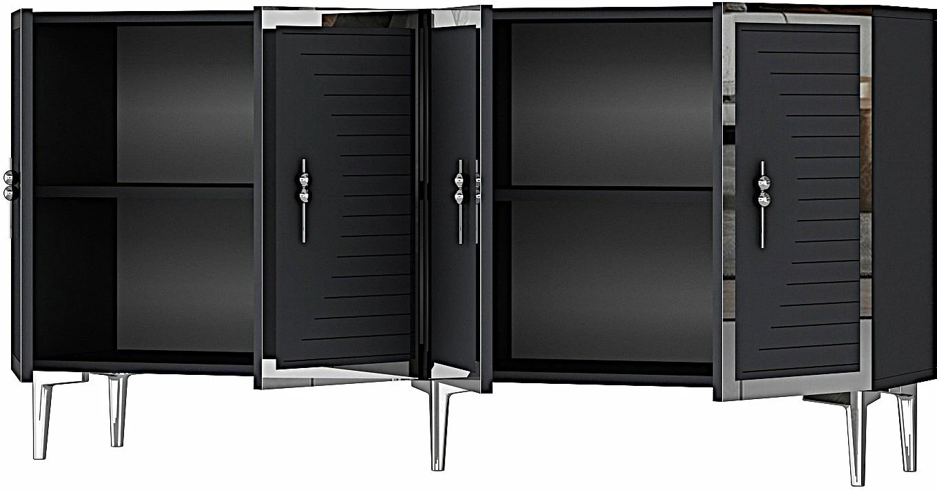 Konsol Skye Decor, Tuna 180, antracit, argjend