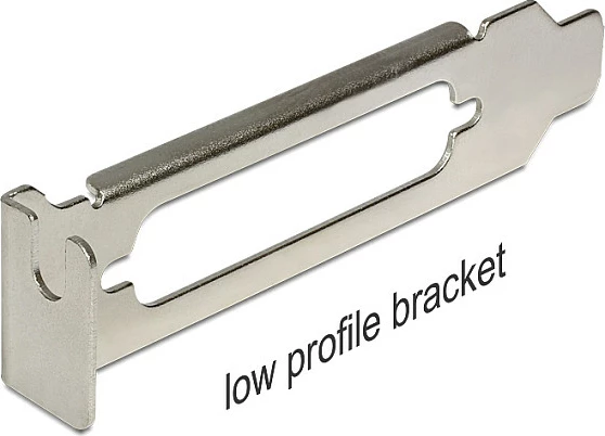 Braket PCI low profile DeLOCK 89230, metal, argjend