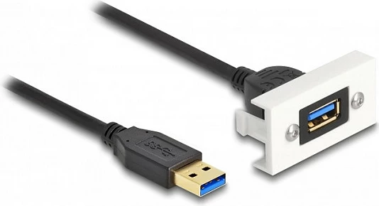 Modul USB DeLOCK Easy 45, USB-A (femër) në USB-A (mashkull), 1 m, 5 Gbps, i zi