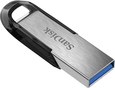 Pendrive SanDisk Ultra Flair, 128GB, USB 3.0, Zi/Argjendtë