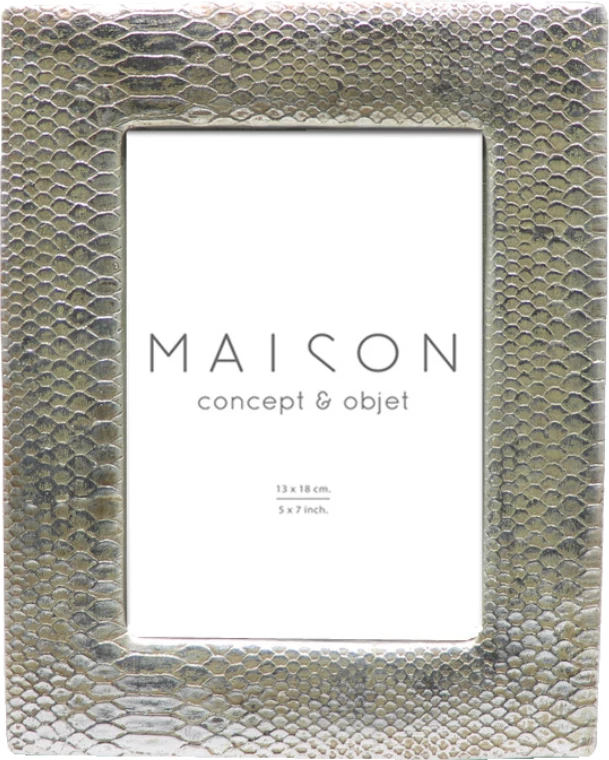 Kornizë foto Trim, polirezine, ngjyrë argjendi, 19x3x24cm