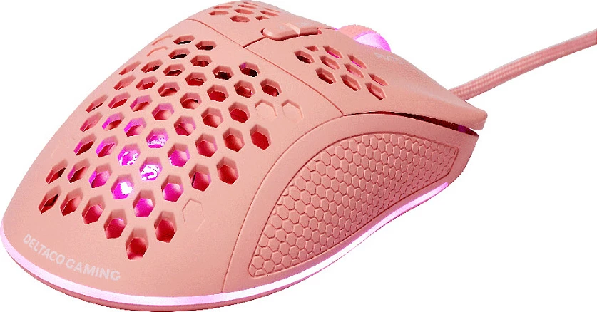 Maus Deltaco Gaming RGB USB pink