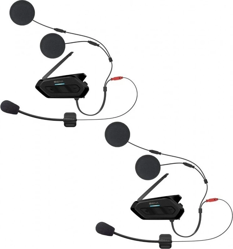 Interkom për motor Sena Spider RT1, Dual Pack, i zi
