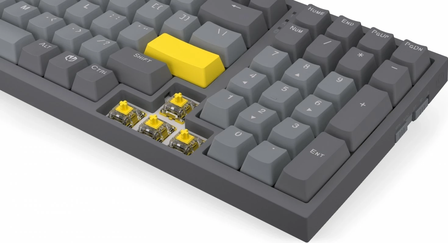 Tastierë mekanike Endorfy Celeris 1800, RGB, wireless, 96%, gri