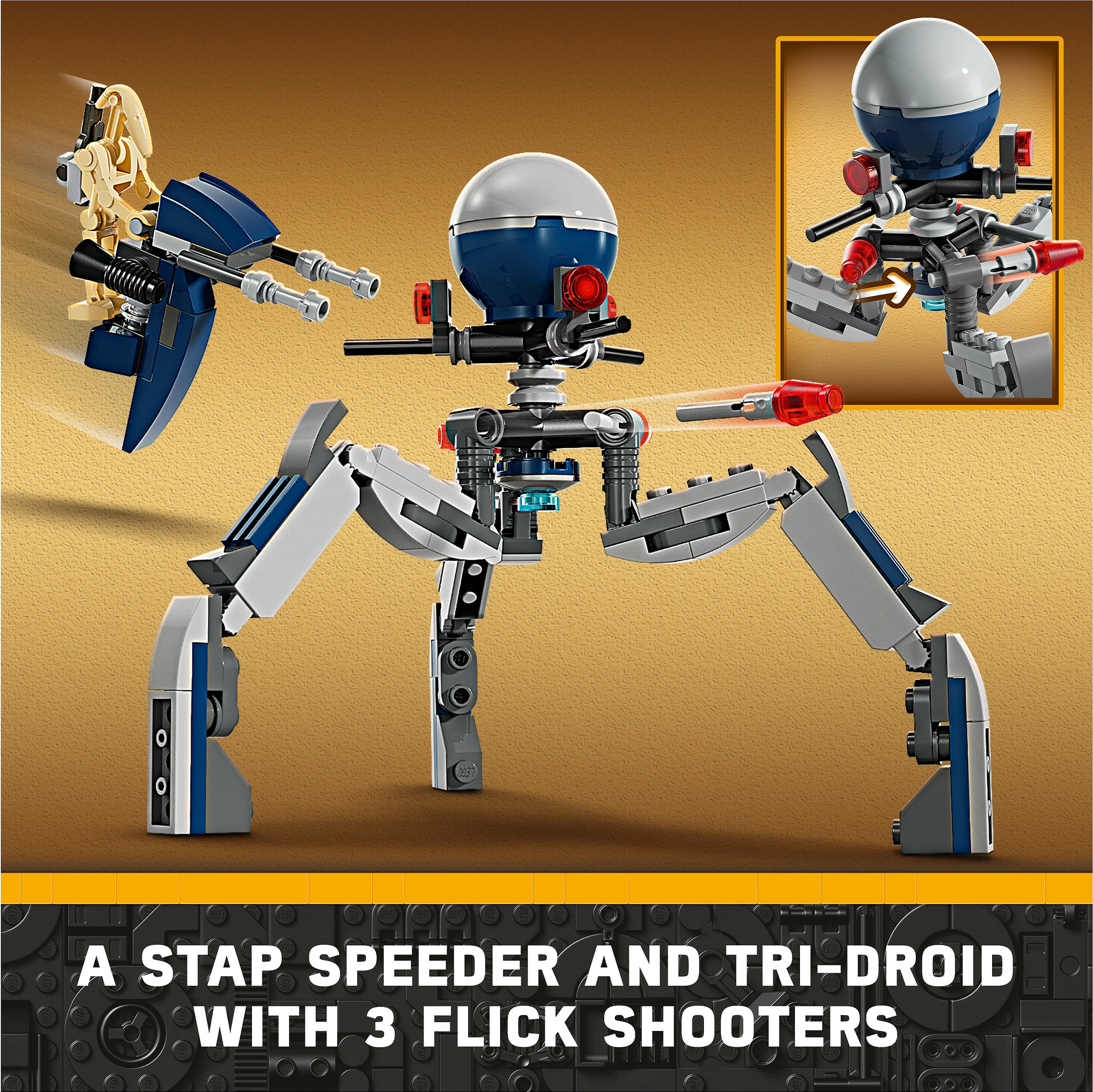 Set ndërtimi LEGO Clone Trooper & Battle Droid, 215 pjesë, plastikë, shumëngjyrësh