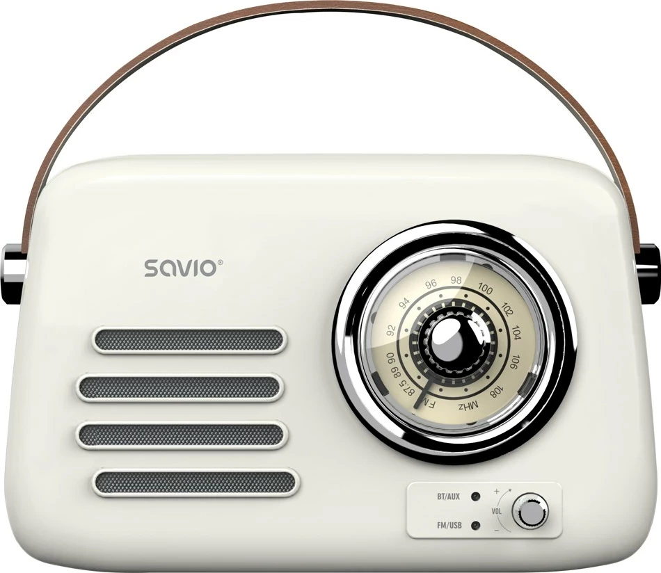 Radio portabile SAVIO RS-02, Bluetooth 5.3, alarm, e bardhë