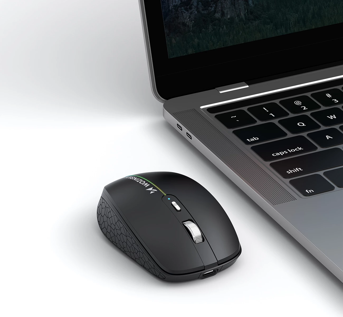 Maus wireless Wozinsky WMGK-1132, Bluetooth 5.1 + 2.4 GHz, RGB, DPI 800/1200/1600, bateri 500 mAh, i zi