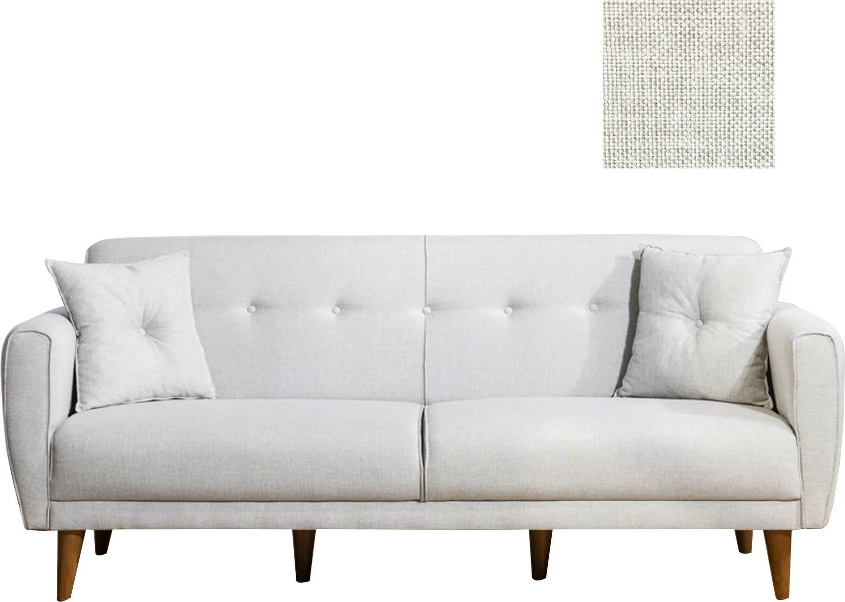 Set divani-krevat Atelier del Sofa, Aria-TKM05-1005, krem