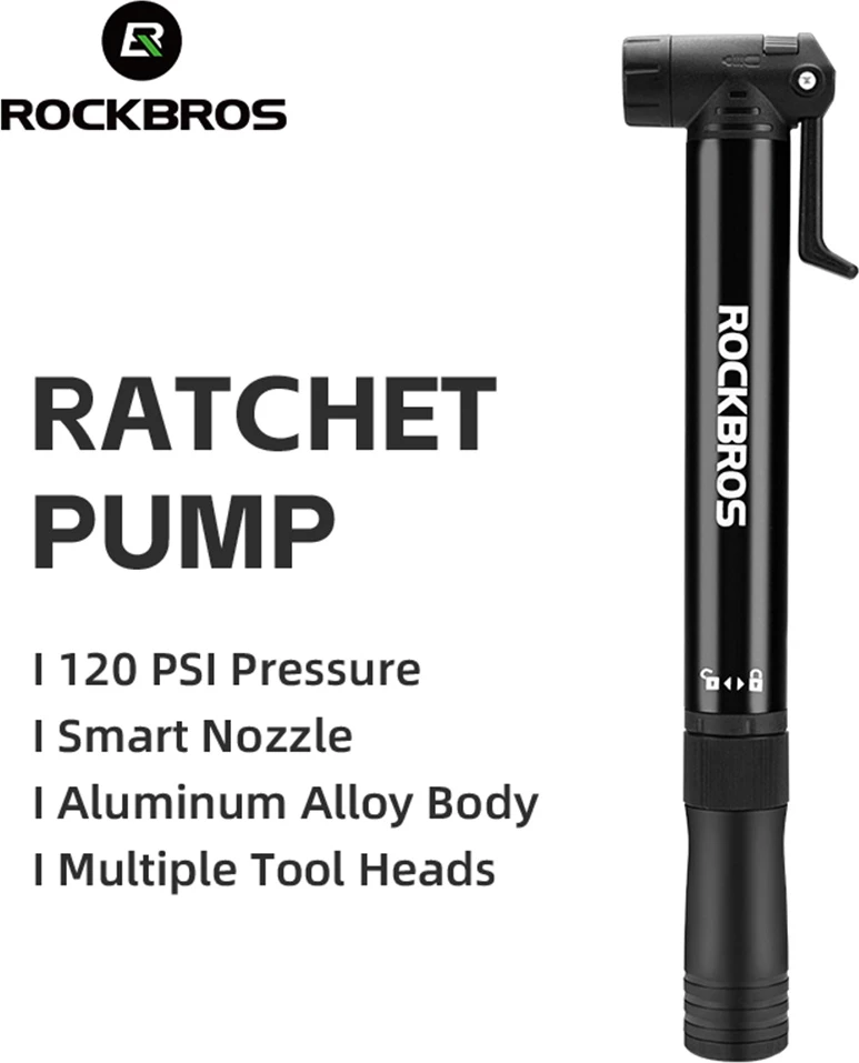 Pompë dore për biçikletë Rockbros 42320010001 me kaçavidë, e zezë