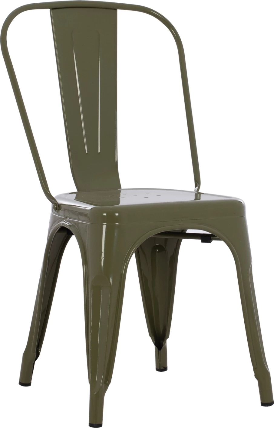 Karrige për ngrënie MELITA FH8641.43 metalike, ngjyrë ulliri e errët, 43x50x82H cm.