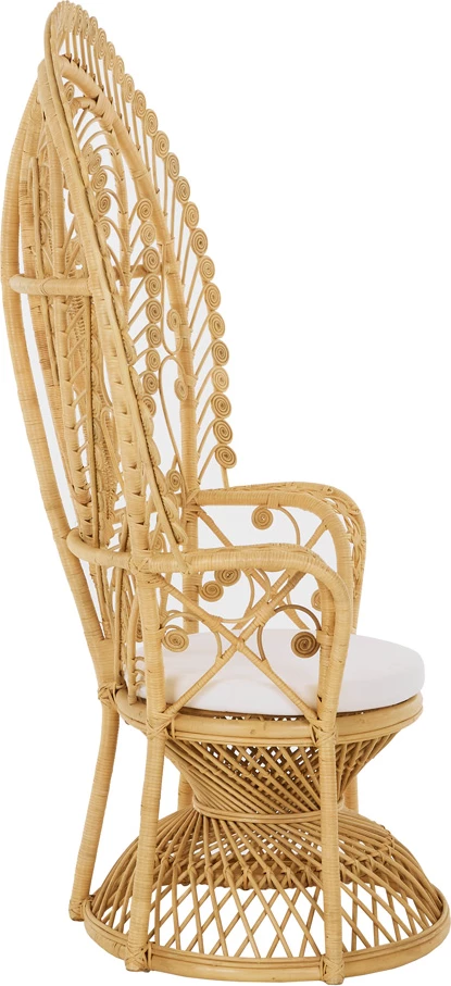 Karrige Emmanuelle prej ratanit natyral, jastëk, 115x70x150