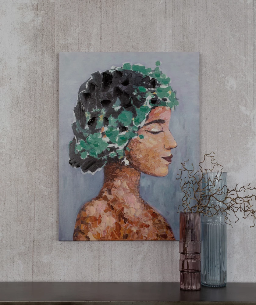 Pikturë dekorative SPRING LADY, kanavacë, shumëngjyrëshe, 60x80x4cm