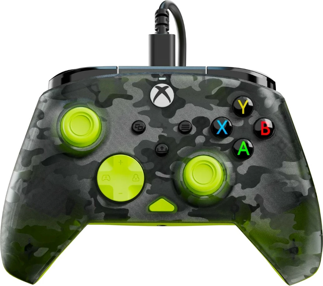 Kontroller me kabllo Turtle Beach Rematch Core për Xbox/PC, Camo zi/verdhe