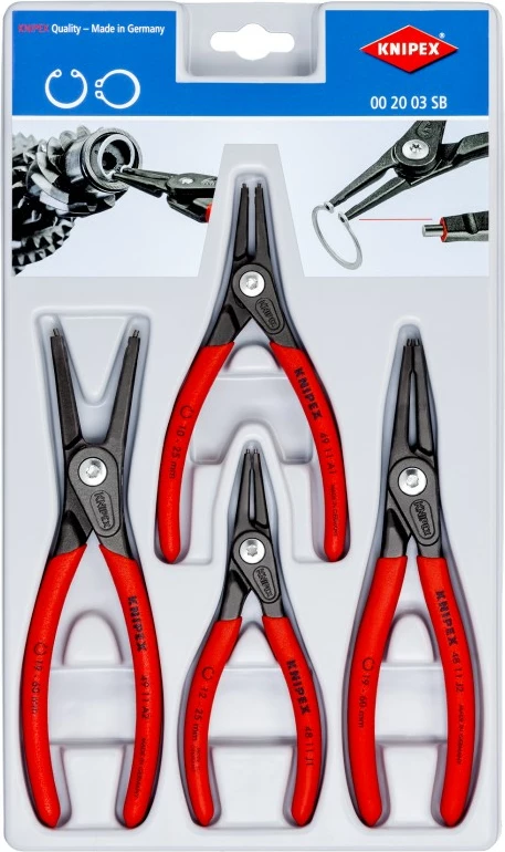 Knipex circlip klesta set, 685g, e kuqe