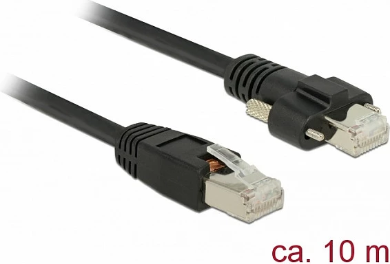Kabllo rrjeti DeLOCK 85672, Cat6 S/FTP, RJ-45, 10 m, e zezë