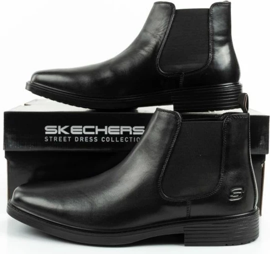 Çizme Chelsea për meshkuj Skechers, lëkurë [Madhësia: 41]