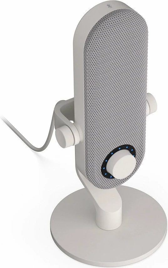 Mikrofon USB Krux Pin KRXC019, kardioid, dalje 3.5mm për monitorim, USB-C me adaptor USB-A, i bardhë
