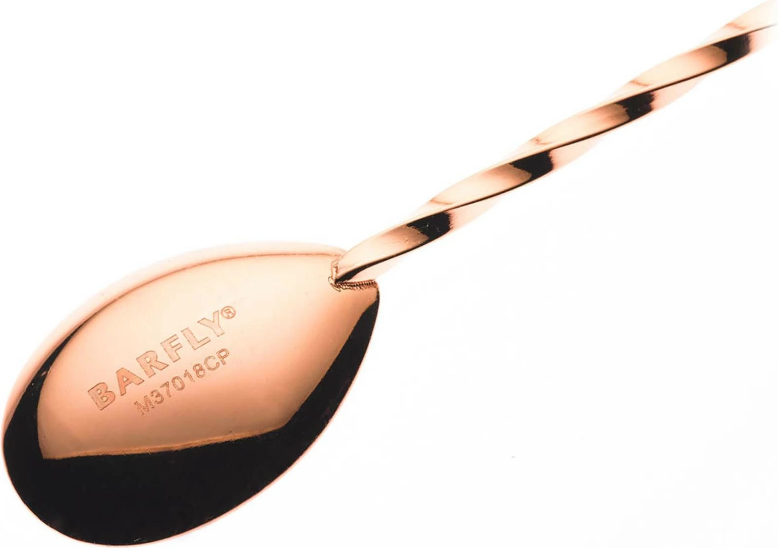 Lugë bar me muddler, Barfly, 300 mm, çelik inox 18/8, me veshje bakri, bakër