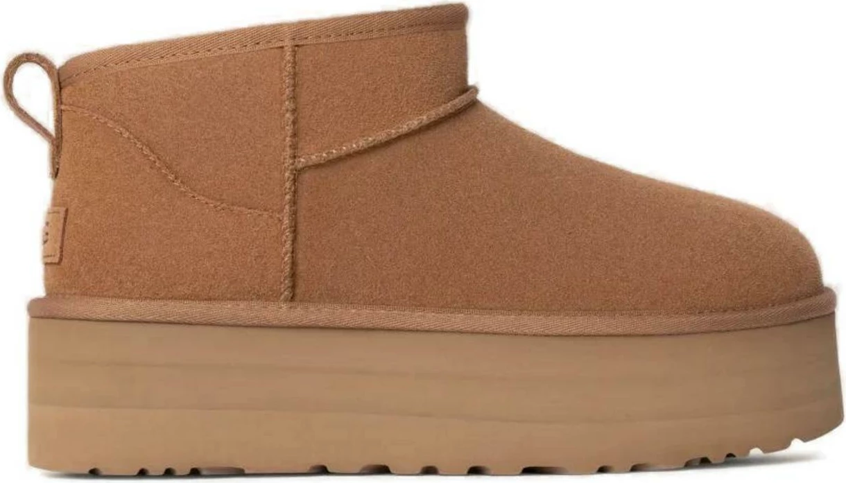 Çizme për femra UGG Classic Ultra Mini Platform 1135092, bezhë e errët