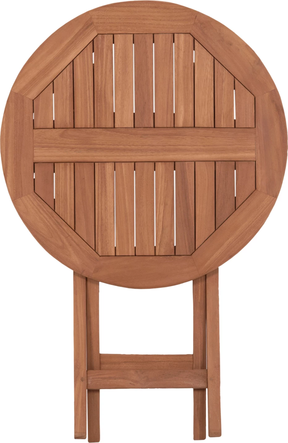 Tavolinë rrumbullake palosëse ERIS, dru tik, ngjyrë natyrale, FH18119, 60x75cm