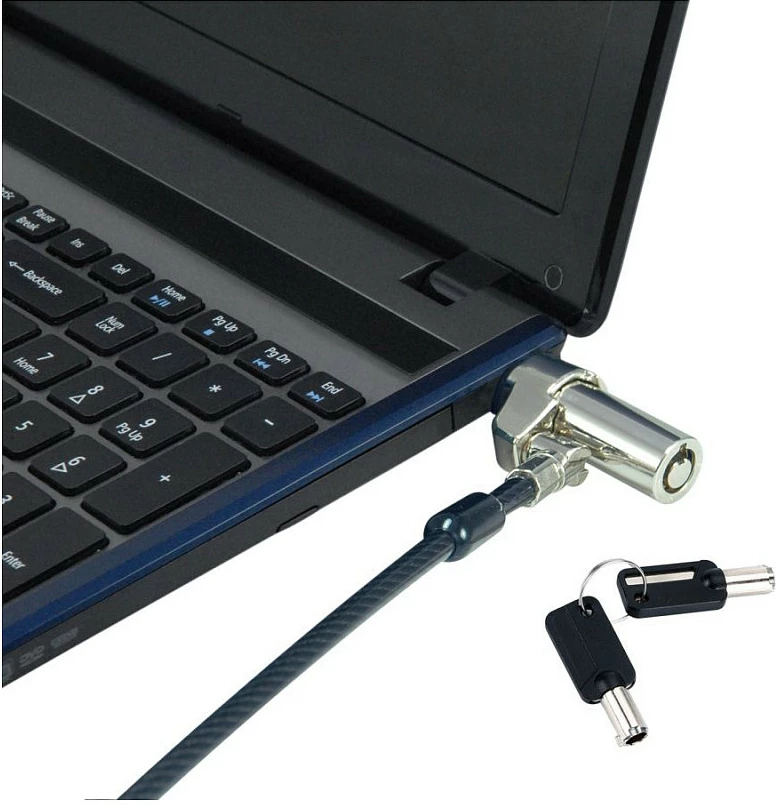 Kabllo sigurie për laptop Conceptronic NBT, Nano slot, 1.8 m, 2 çelësa, e zezë
