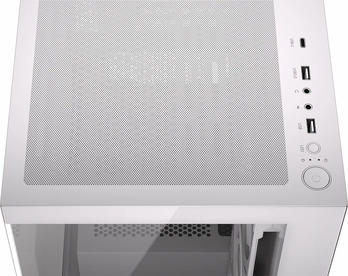Kasë Krux Exo RGB KRXD009 Midi Tower, ATX/mATX/Mini-ITX, x4 120mm ARGB fan, x2 USB 3.0 + USB-C, e bardhë