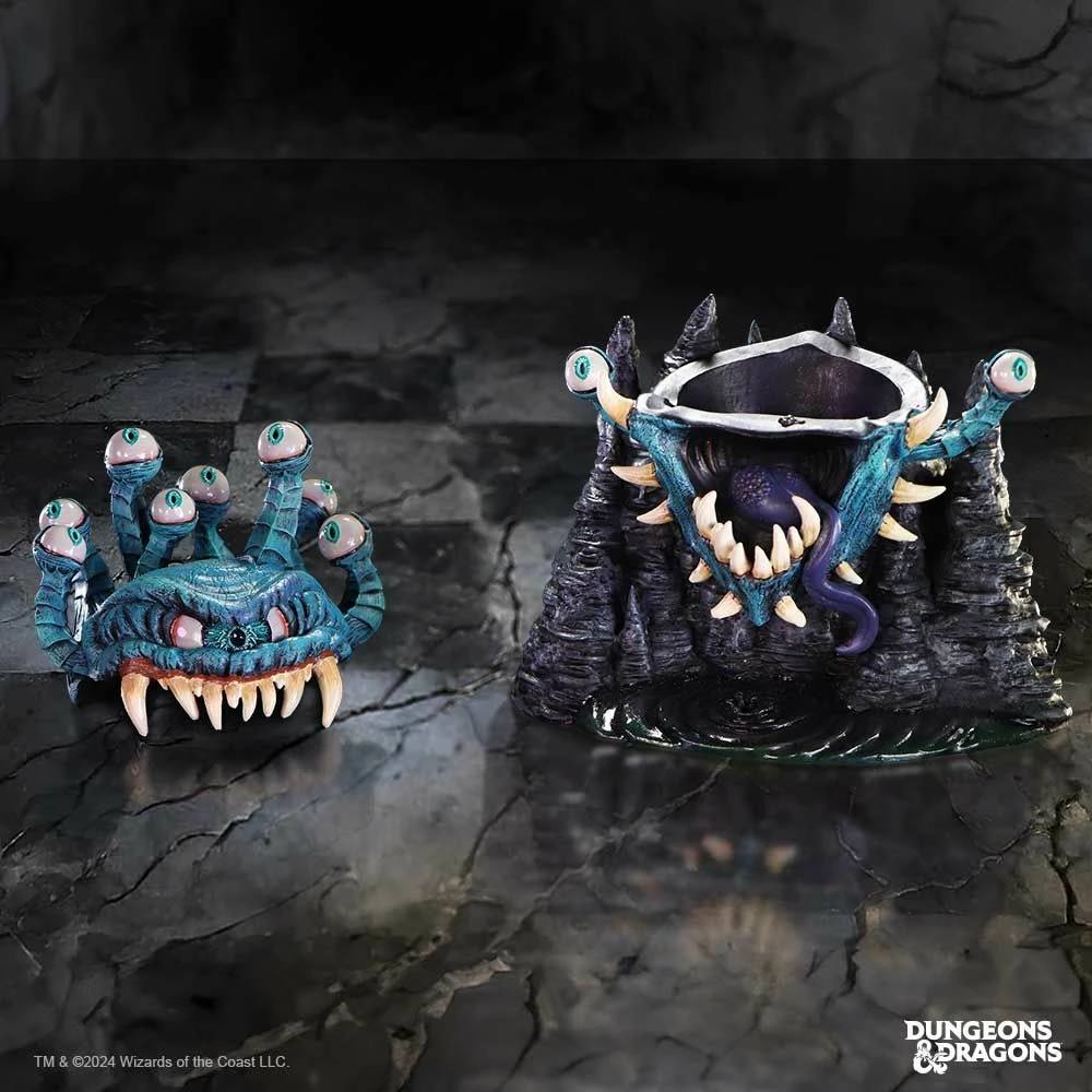 Kuti dekorative për zare NEMESIS NOW Dungeons & Dragons Beholder, rezinë, e pikturuar me dorë, blu