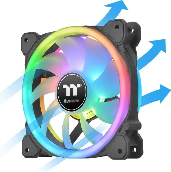 Ventilator kasë Thermaltake SWAFAN 14 RGB Radiator Fan 3 copë, 140mm, i zi