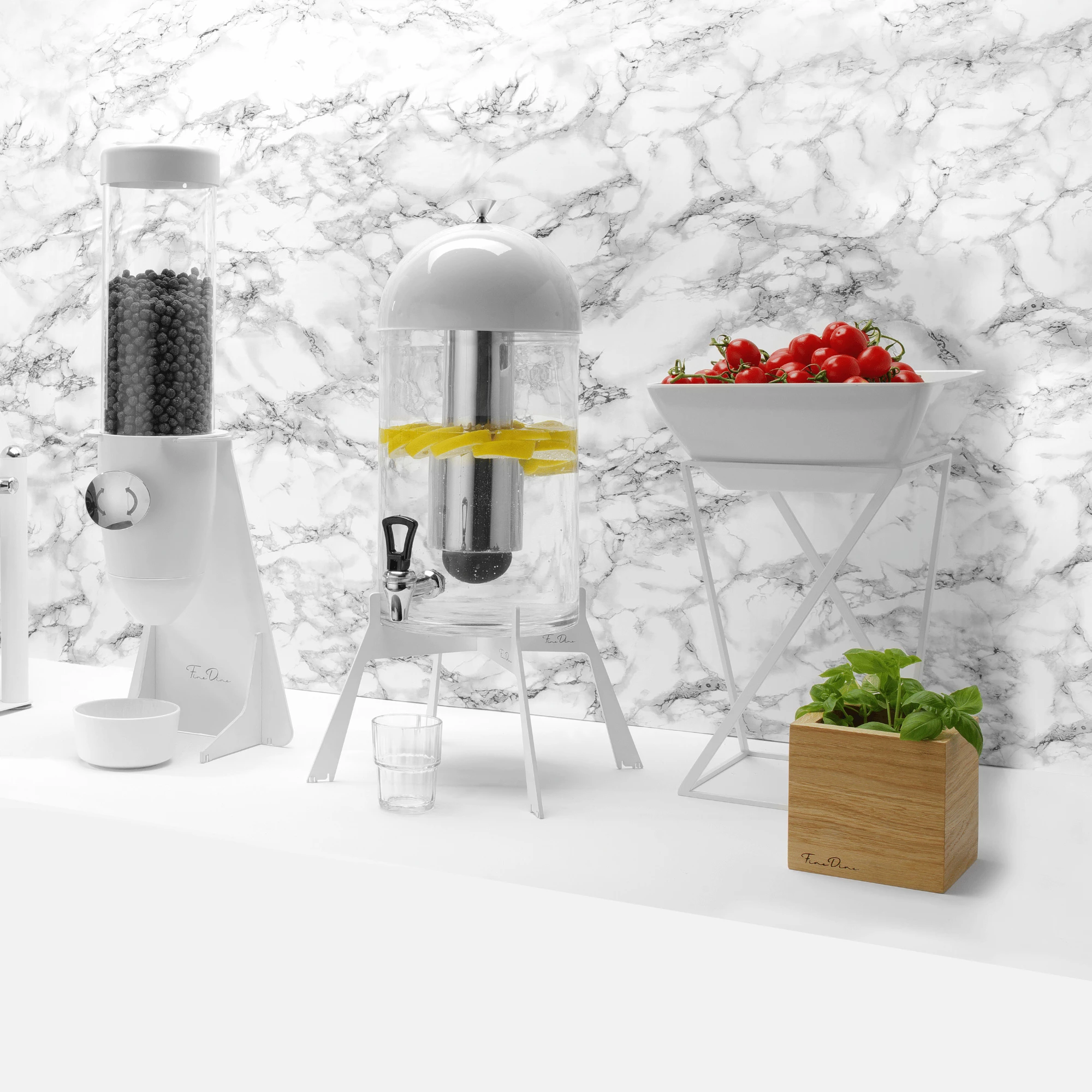 Tas katror melamine, Fine Dine, 500 ml, 125x125x65 mm, i bardhë