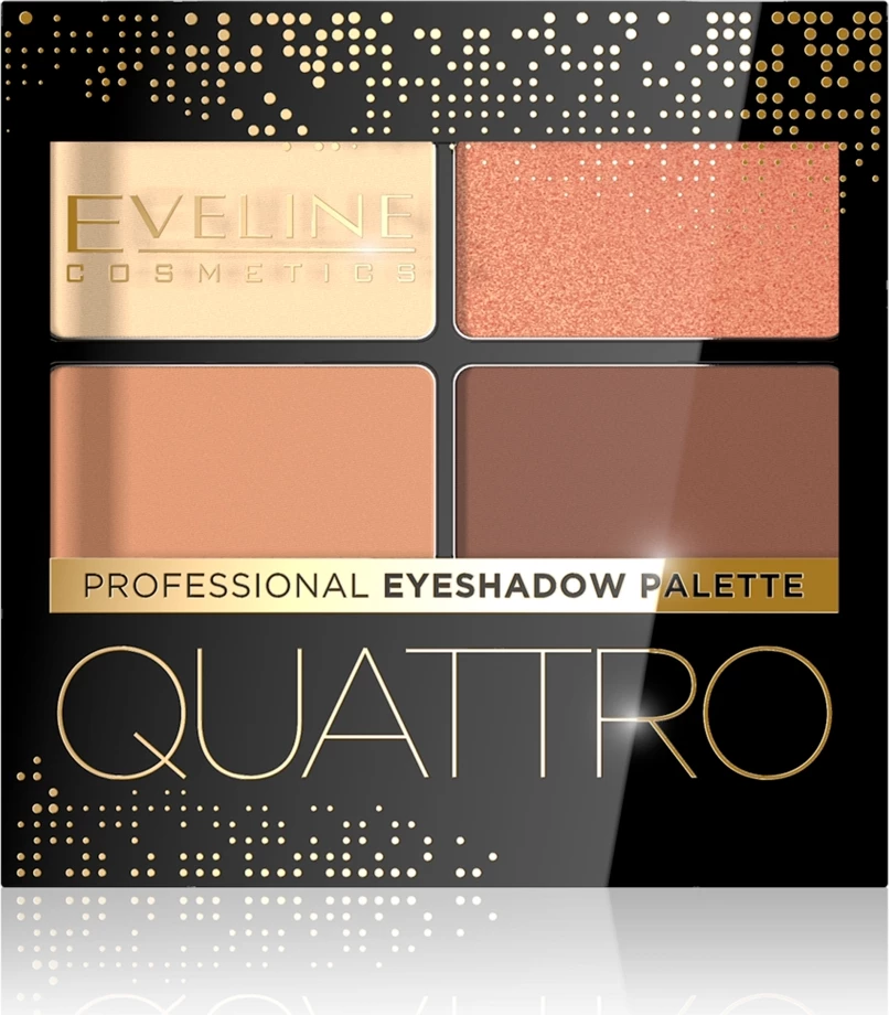 Paletë për sy Eveline Cosmetics Quattro Professional Eyeshadow Palette 01 për femra, 4 ngjyra