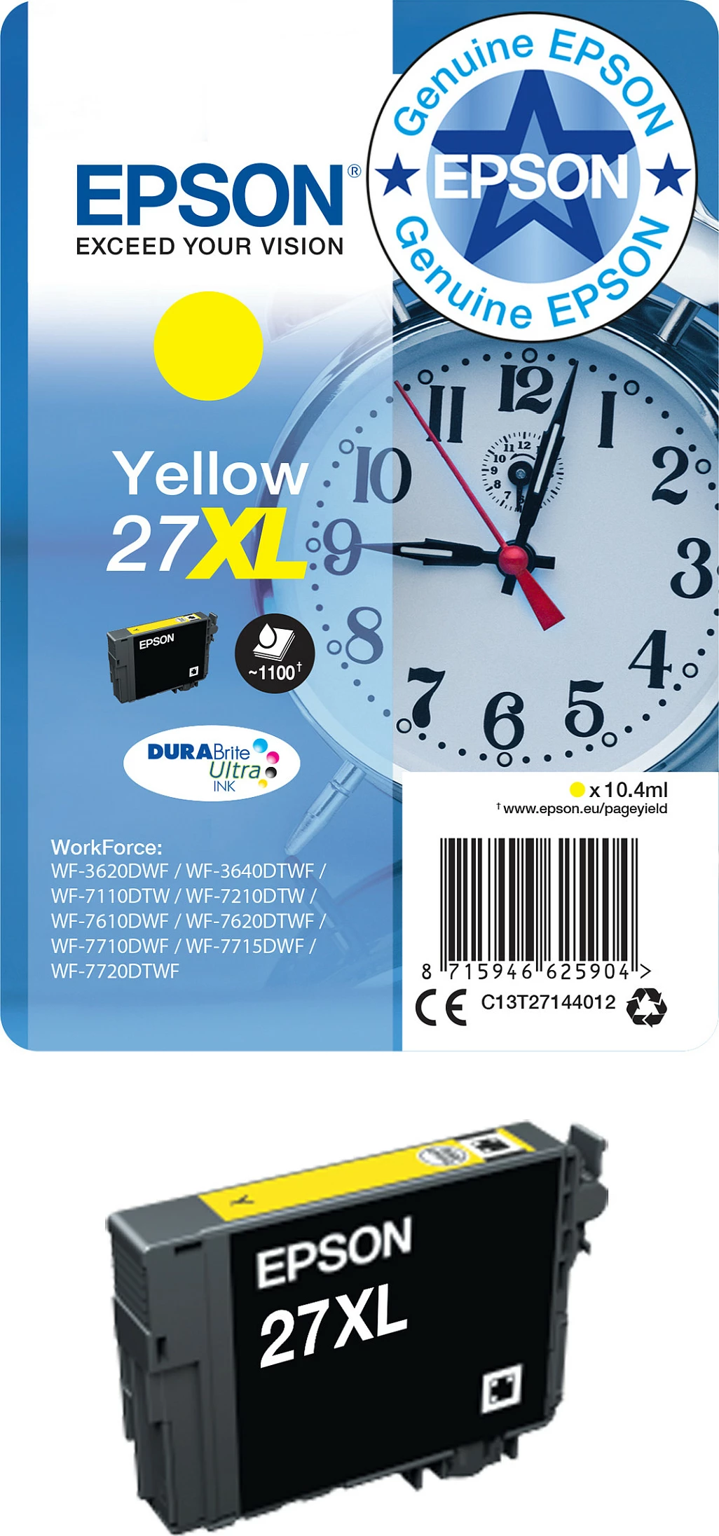 Kartrixh boje Epson 27XL C13T27134010, Magenta
